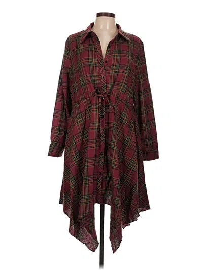 Pre-owned Shein Casual Dress In Burgundy