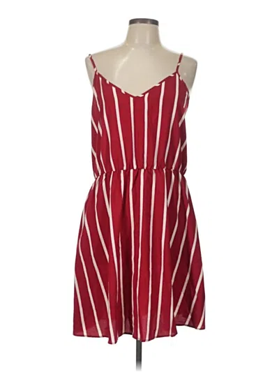 Pre-owned Shein Casual Dress In Burgundy