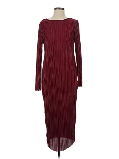 Pre-owned Shein Casual Dress In Burgundy
