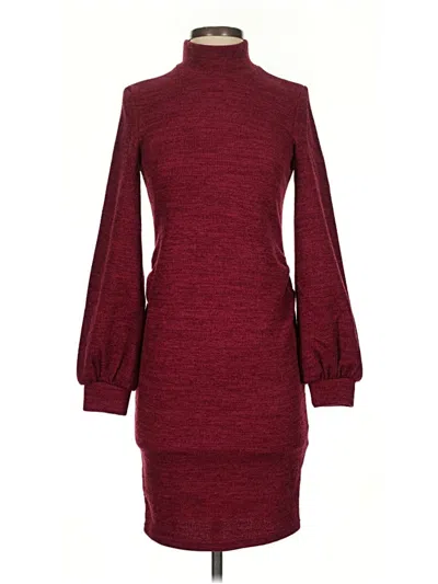 Pre-owned Shein Casual Dress In Burgundy
