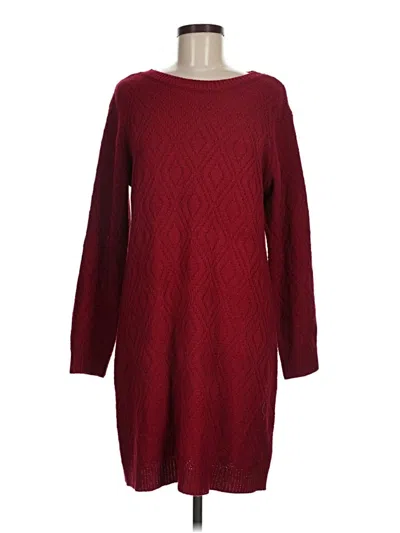 Pre-owned Shein Casual Dress In Burgundy