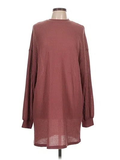 Pre-owned Shein Casual Dress In Burgundy