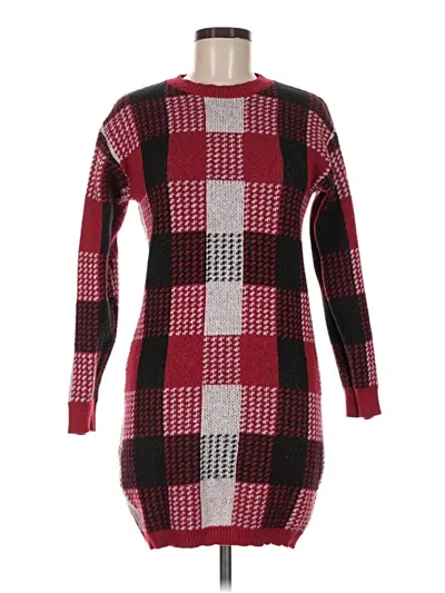 Pre-owned Shein Casual Dress In Burgundy