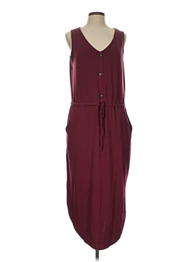 Pre-owned Shein Casual Dress In Burgundy
