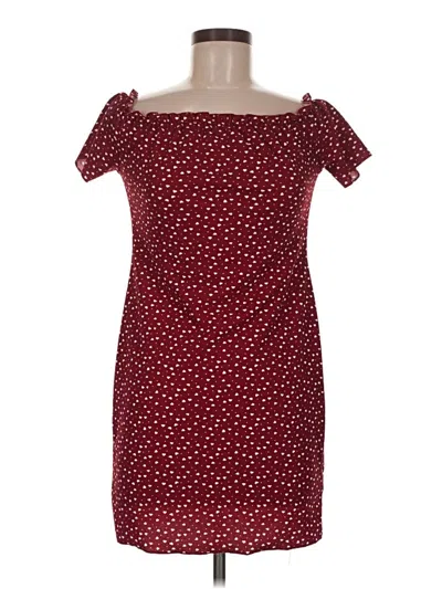 Pre-owned Shein Casual Dress In Burgundy