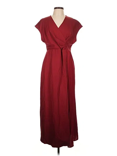Pre-owned Shein Casual Dress In Burgundy