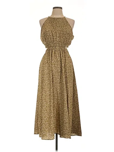 Pre-owned Shein Casual Dress In Gold