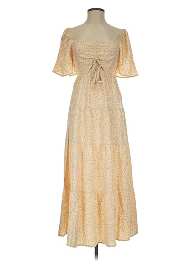 Pre-owned Shein Casual Dress In Gold