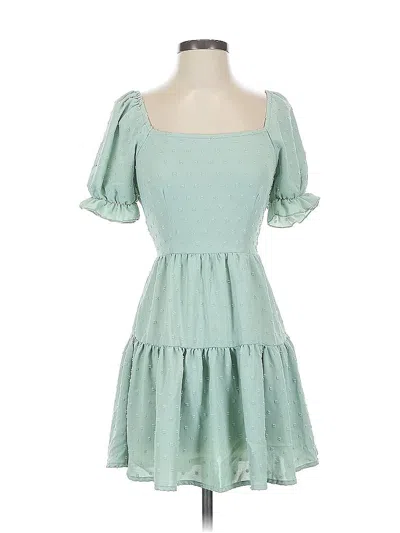 Pre-owned Shein Casual Dress In Green