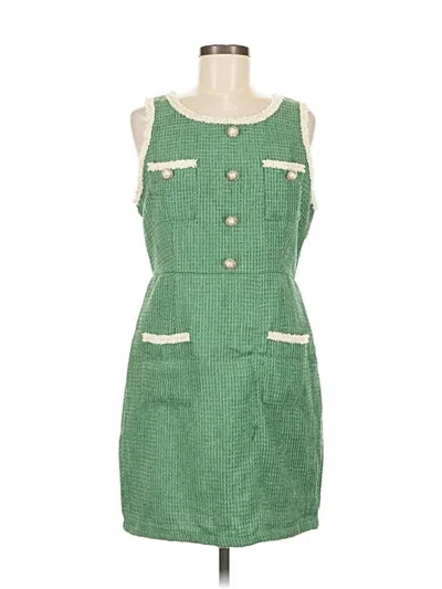 Pre-owned Shein Casual Dress In Green