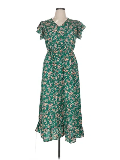 Pre-owned Shein Casual Dress In Green