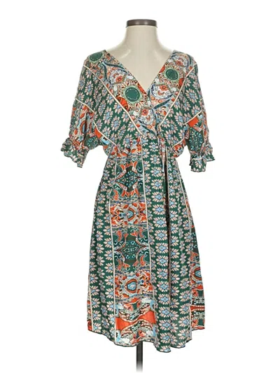 Pre-owned Shein Casual Dress In Green