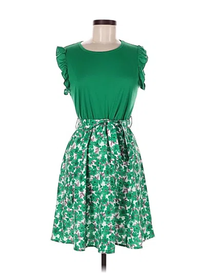 Pre-owned Shein Casual Dress In Green