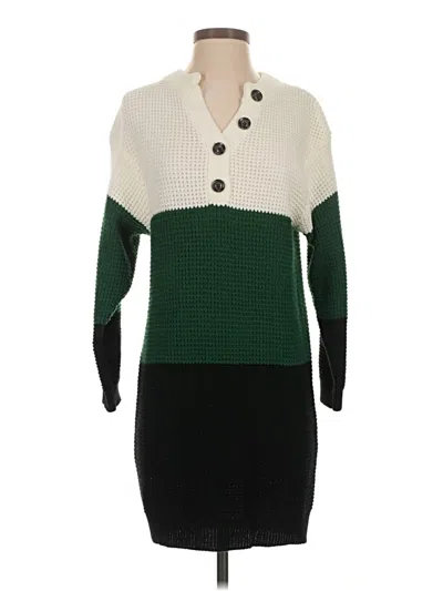 Pre-owned Shein Casual Dress In Green