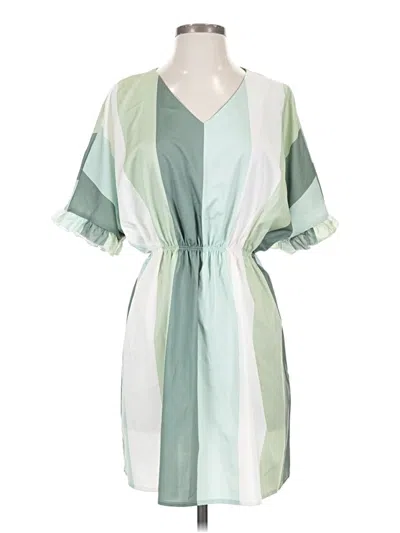 Pre-owned Shein Casual Dress In Green