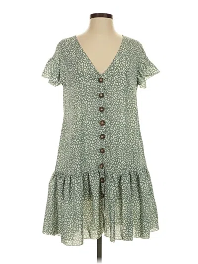 Pre-owned Shein Casual Dress In Green
