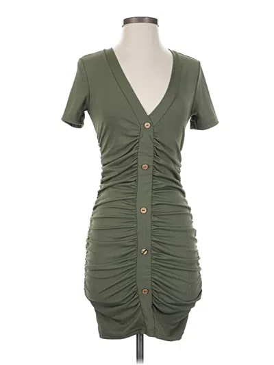 Pre-owned Shein Casual Dress In Green