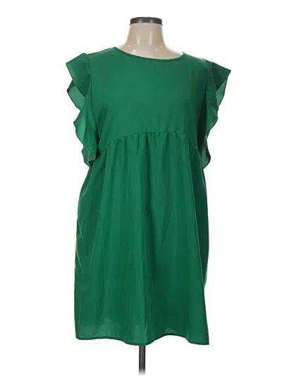 Pre-owned Shein Casual Dress In Green