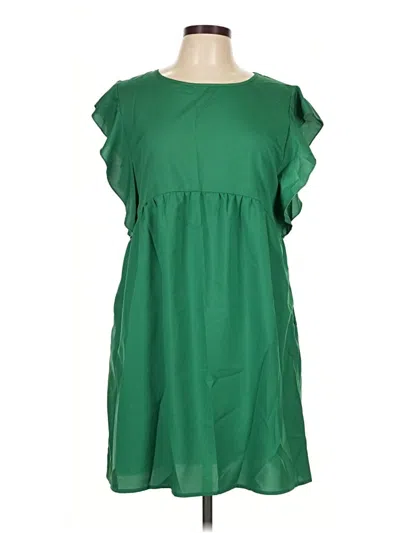 Pre-owned Shein Casual Dress In Green