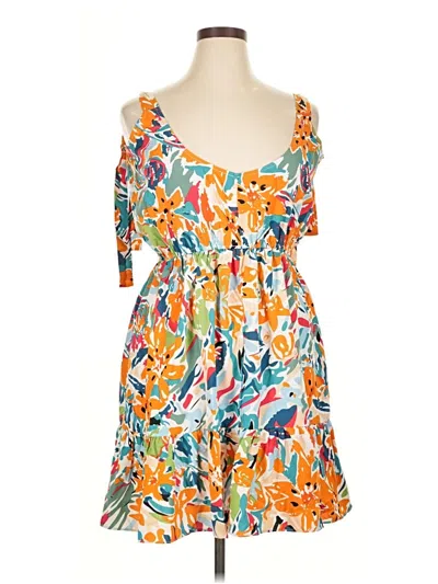 Pre-owned Shein Casual Dress In Orange