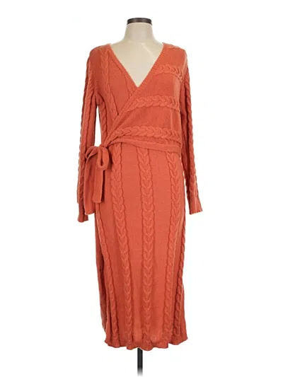 Pre-owned Shein Casual Dress In Orange