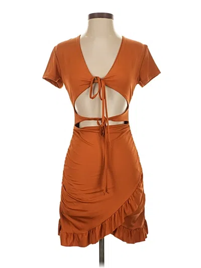 Pre-owned Shein Casual Dress In Orange