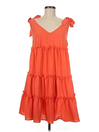Pre-owned Shein Casual Dress In Orange