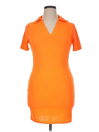 Pre-owned Shein Casual Dress In Orange