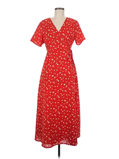 Pre-owned Shein Casual Dress In Red