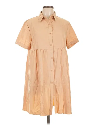 Pre-owned Shein Casual Dress In Tan