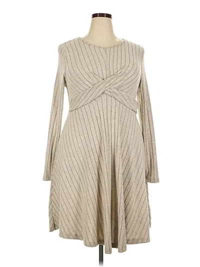 Pre-owned Shein Casual Dress In Tan