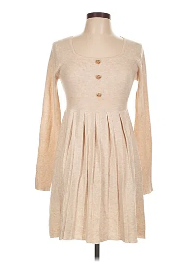 Pre-owned Shein Casual Dress In Tan