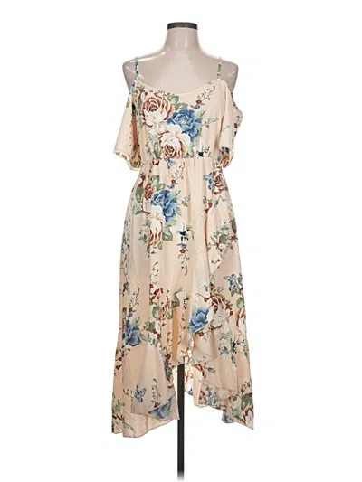 Pre-owned Shein Casual Dress In Tan