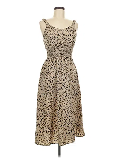 Pre-owned Shein Casual Dress In Tan