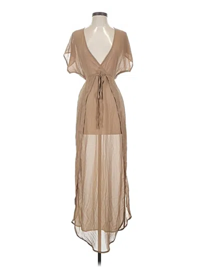 Pre-owned Shein Casual Dress In Tan