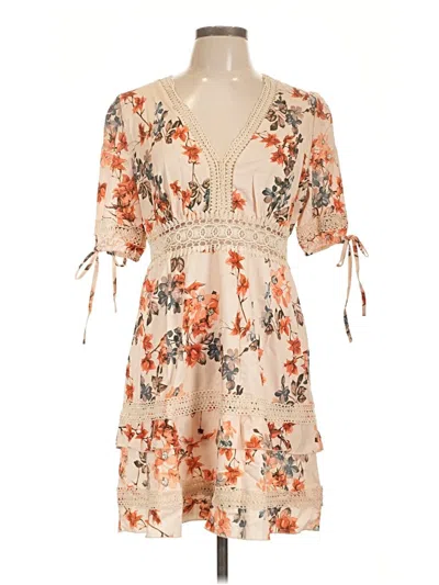 Pre-owned Shein Casual Dress In Tan