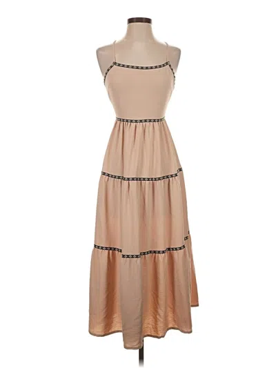 Pre-owned Shein Casual Dress In Tan