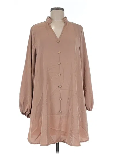 Pre-owned Shein Casual Dress In Tan