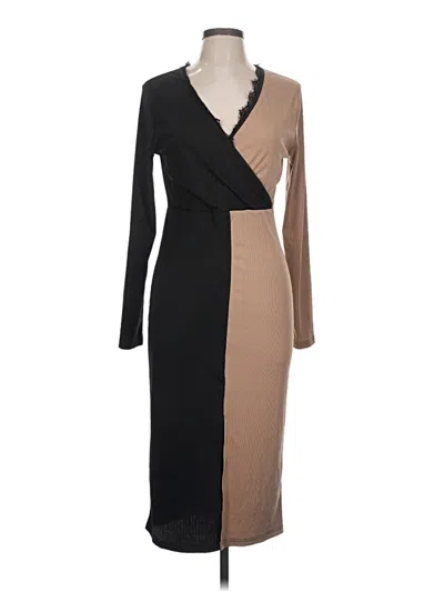 Pre-owned Shein Casual Dress In Tan