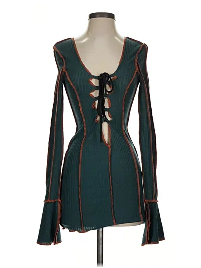 Pre-owned Shein Casual Dress In Teal