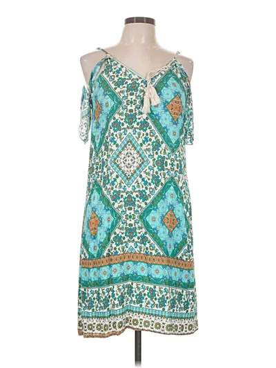 Pre-owned Shein Casual Dress In Teal