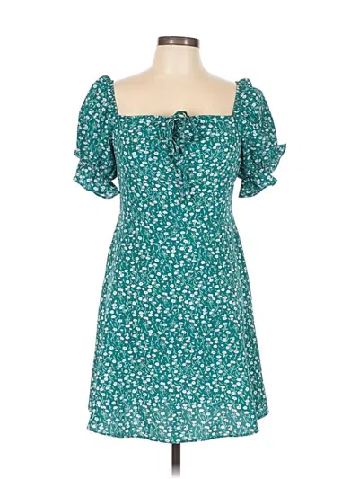 Pre-owned Shein Casual Dress In Teal