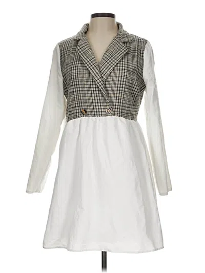 Pre-owned Shein Casual Dress In White