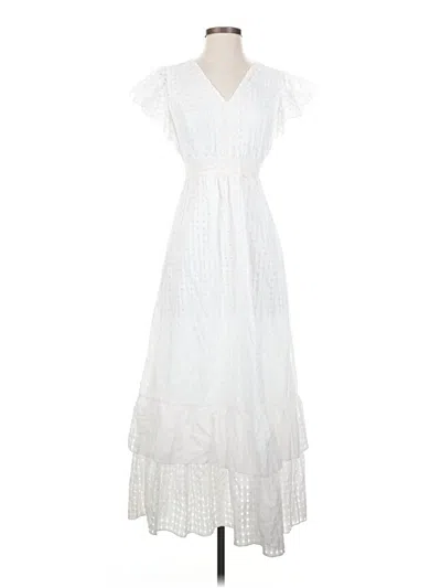 Pre-owned Shein Casual Dress In White