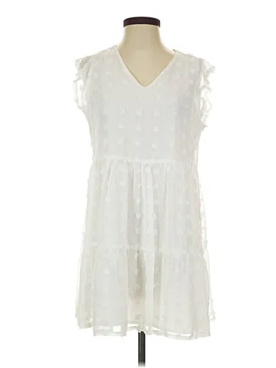 Pre-owned Shein Casual Dress In White