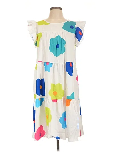 Pre-owned Shein Casual Dress In White
