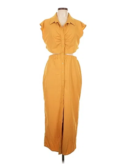 Pre-owned Shein Casual Dress In Yellow