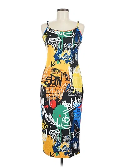 Pre-owned Shein Casual Dress In Yellow