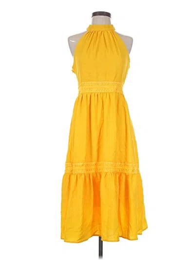 Pre-owned Shein Casual Dress In Yellow