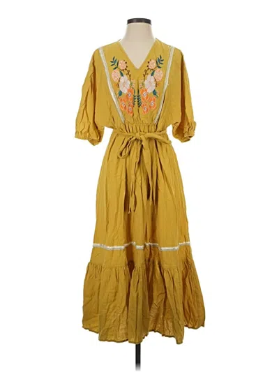 Pre-owned Shein Casual Dress In Yellow